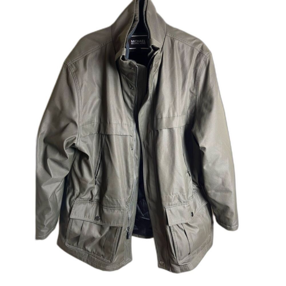Michael Kors Vintage Army Geen Puffer Jacket Men's Size XL